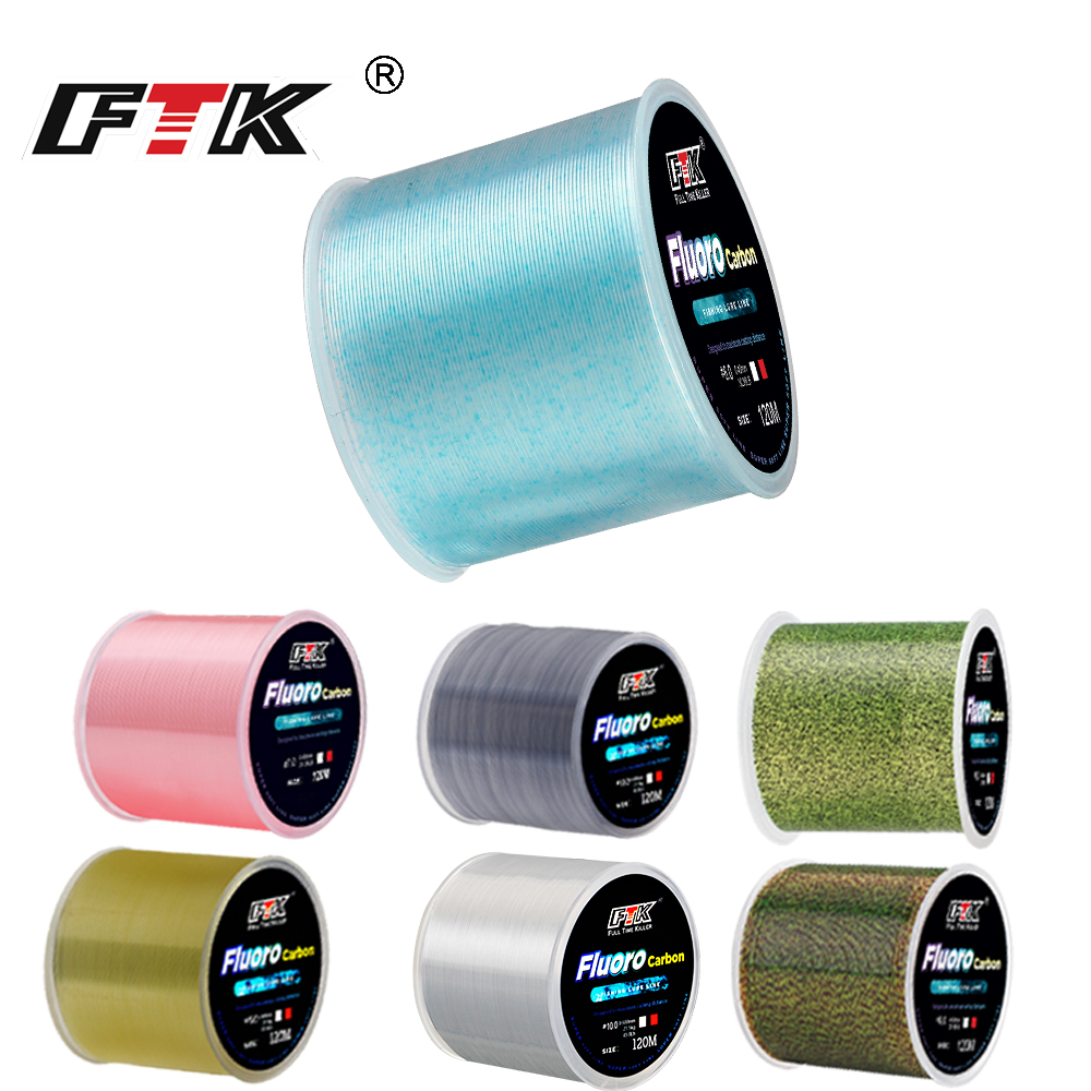Fluorocarbon Line - FTK 120 M สายตกปลาที่มองไม่เห็น Speckle Fluorocarbon