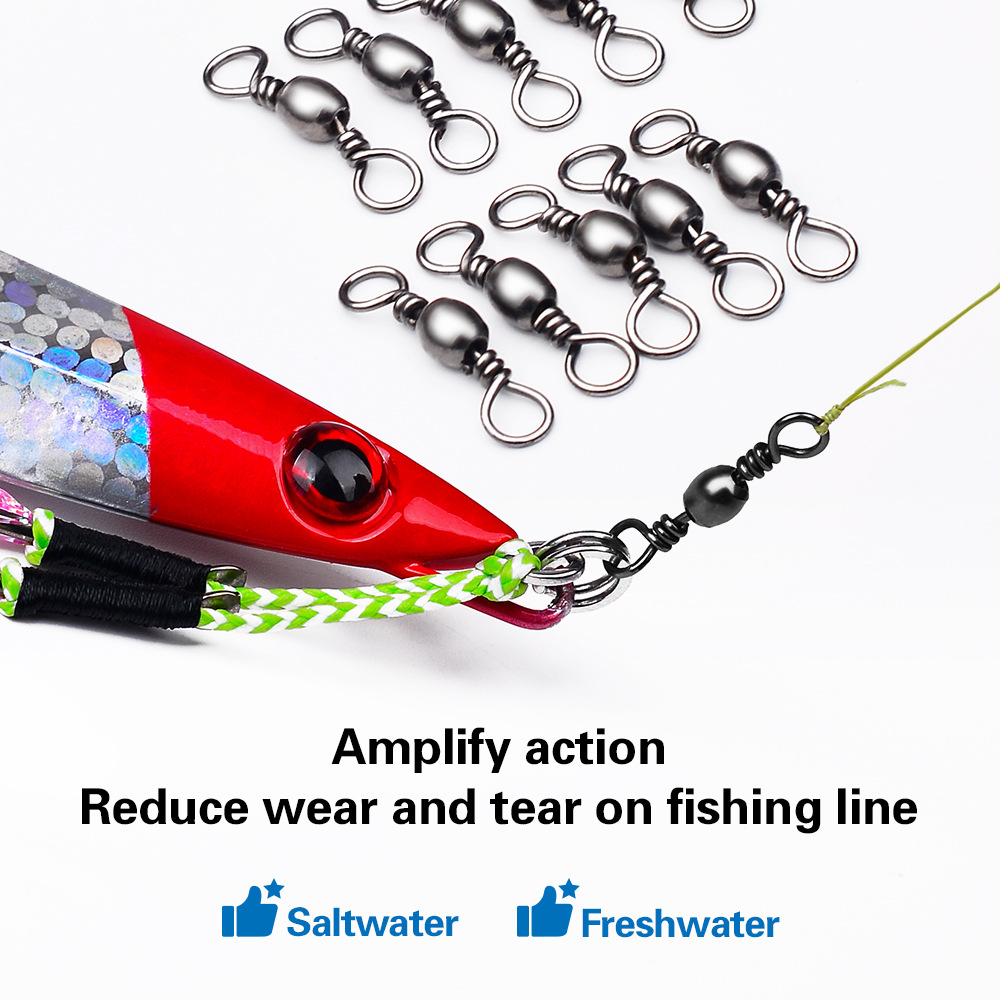 100 ชิ้นตกปลา Swivels Connecto - Freshwater Line บทวิจารณ์และราคา