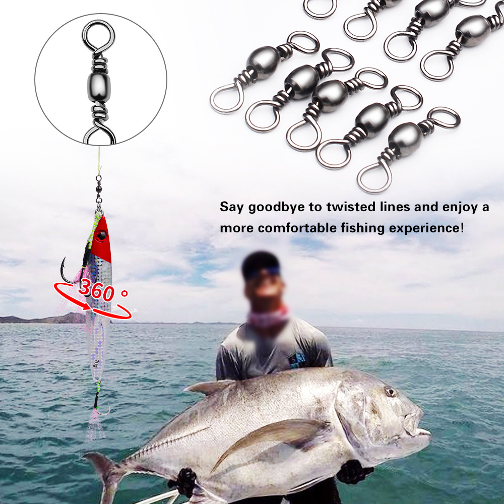 100 ชิ้นตกปลา Swivels Connecto - Freshwater Line บทวิจารณ์และราคา