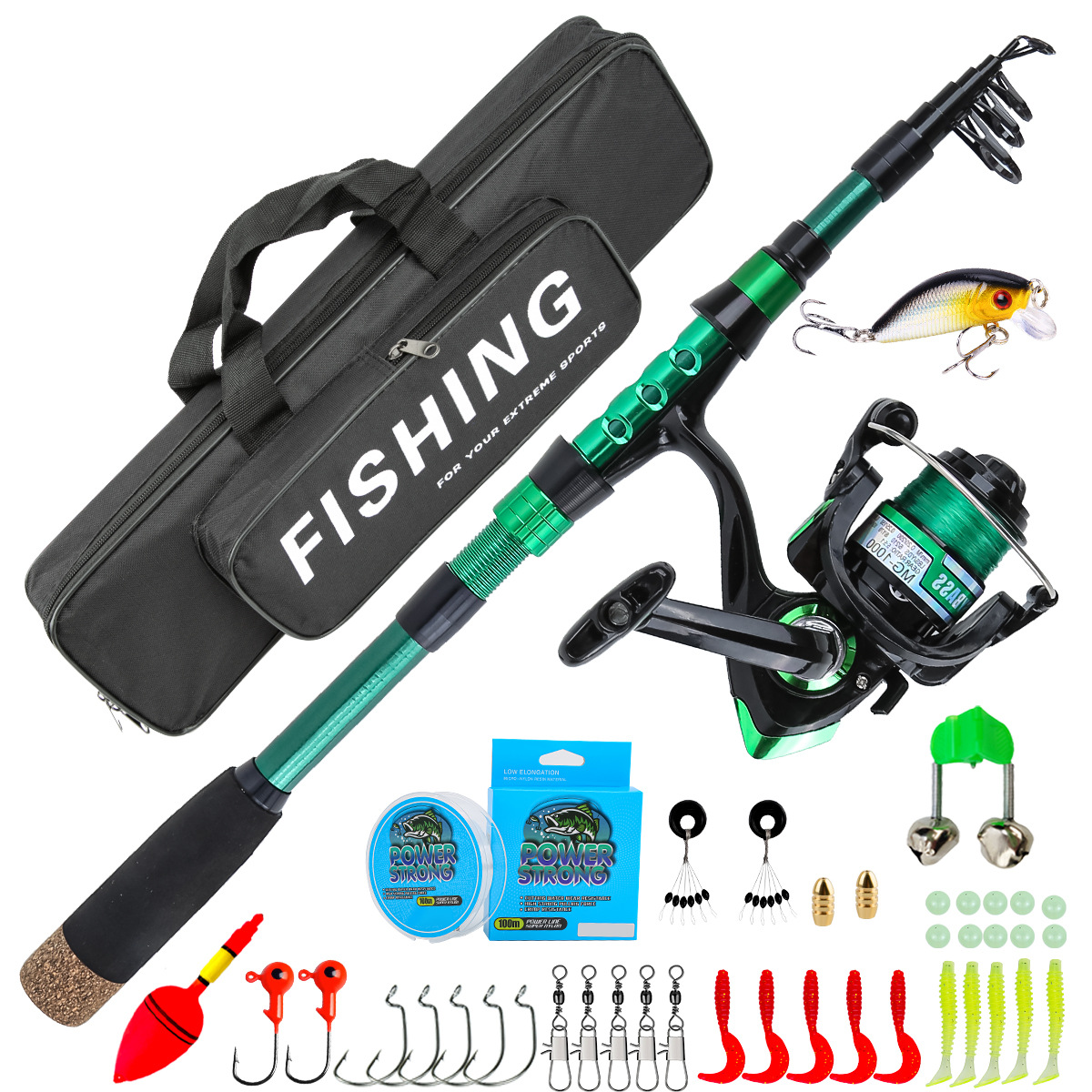 ชุดคันเบ็ดตกปลาทะเลแบบยืดหดได้ - Fishing Line Box บทวิจารณ์และราคา